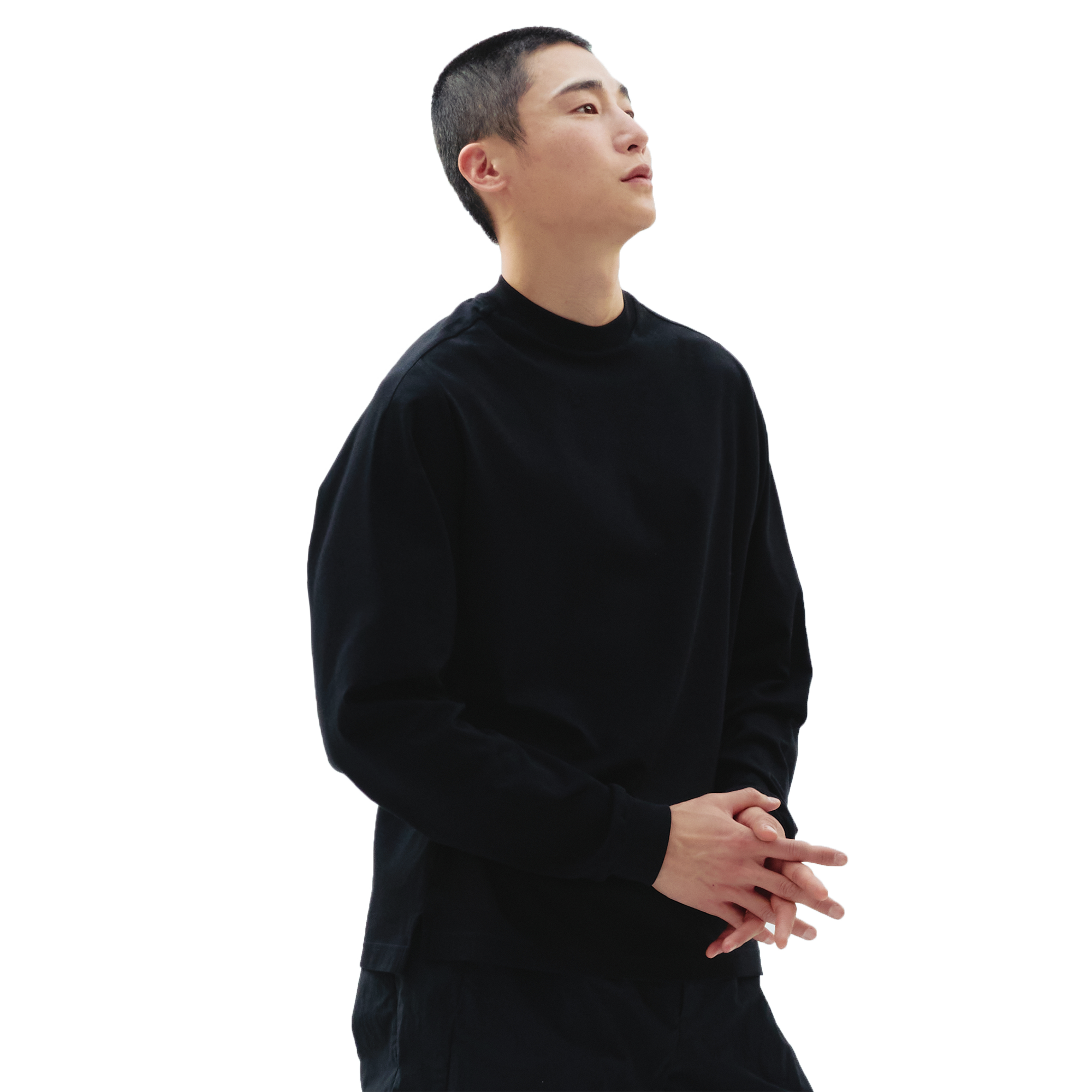 TYPE 002 (Mock neck LS Relaxed Tee)